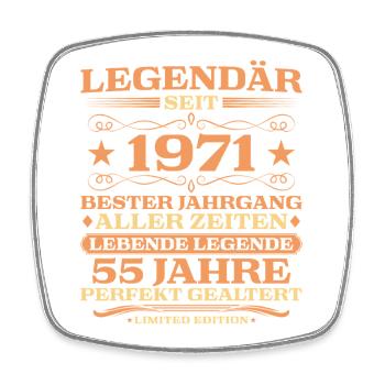 1971 Millésime 55 ans parfaitement vieilli - Magnet carré - blanc - Devant