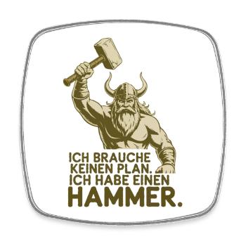 Viking Viking Legend Sailor Odin Raven Fighter - Square fridge magnet - white - Front