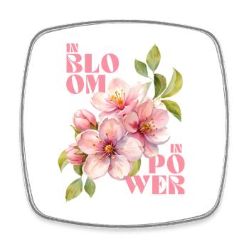 IN BLOOM - IN POWER - Square fridge magnet - white - Front