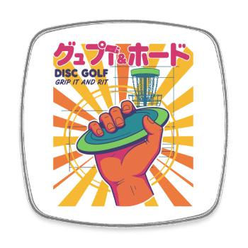 Disc Golf Pack It And Rip It Flying Disc Fun - Viereckiger Kühlschrankmagnet - Weiß - Vorne