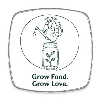Organic horticulture, sustainable agriculture - Square fridge magnet - white - Front
