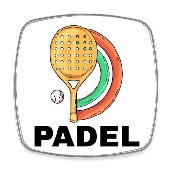 I can't I have padel - Square fridge magnet - white - Front