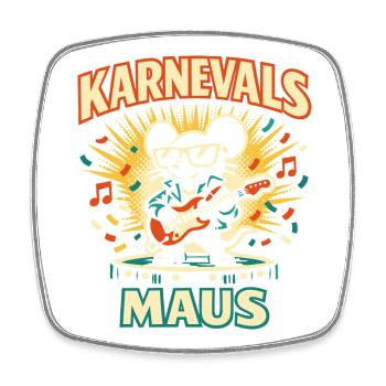 Cadeau de parfum Mouse Rock Carnival Cute - Magnet carré - blanc - Devant