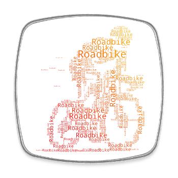 Great road bike gift for road bike - Square fridge magnet - white - Front