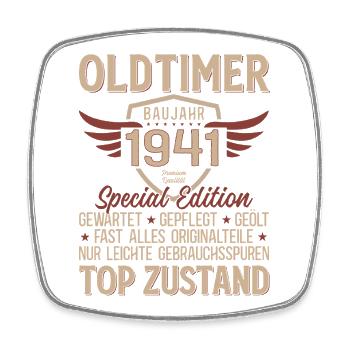 85th Birthday Shirt – Vintage 1941 Vintage Retro - Square fridge magnet - white - Front