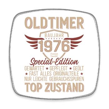 50. Geburtstag Shirt – Oldtimer 1976 Vintage Retro - Viereckiger Kühlschrankmagnet - Weiß - Vorne