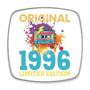 Anniversaire 30 ans 1996 Cassette Vintage Rétro - Magnet carré - blanc - Devant