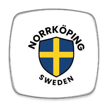 Norrköping-Schild Schweden Logo - Viereckiger Kühlschrankmagnet - Weiß - Vorne