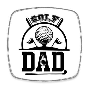 Golf Dad funny Golf Game Sayings Golf Father - Square fridge magnet - white - Front