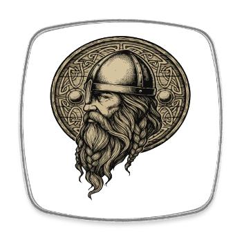 Wikinger Viking Legende Seemann Odin Rabe Kämpfer - Viereckiger Kühlschrankmagnet - Weiß - Vorne