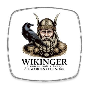 Wikinger Viking Legende Seemann Odin Rabe Kämpfer - Viereckiger Kühlschrankmagnet - Weiß - Vorne
