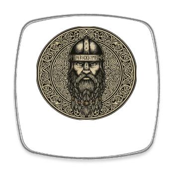 Viking Viking Legend Sailor Odin Raven Fighter - Square fridge magnet - white - Front