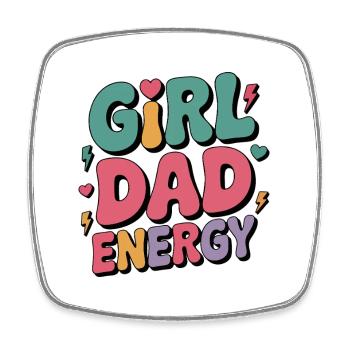 Conception énergétique de Papa fille - Magnet carré - blanc - Devant