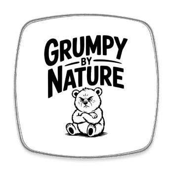 Grognon de nature - Magnet carré - blanc - Devant