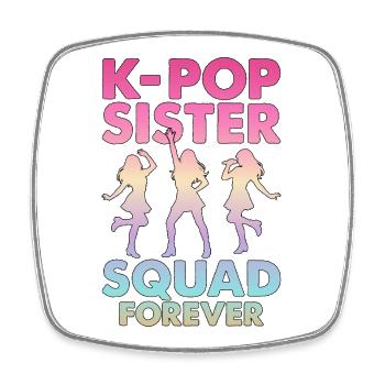 K-Pop Sister Squad Forever - Viereckiger Kühlschrankmagnet - Weiß - Vorne