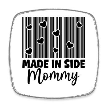 Made in Side Mommy Hearts - Square fridge magnet - white - Front