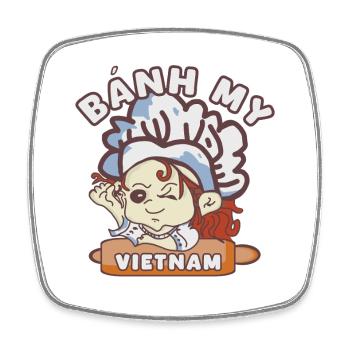 banh mi Vietnam  - Viereckiger Kühlschrankmagnet - Weiß - Vorne