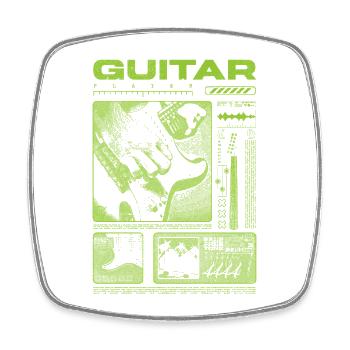 Gitarrist, Rockgitarrist, Streetwear-Musiker - Viereckiger Kühlschrankmagnet - Weiß - Vorne