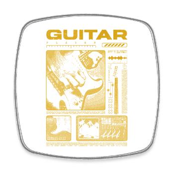 Gitarrist, Rockgitarrist, Streetwear-Musiker - Viereckiger Kühlschrankmagnet - Weiß - Vorne