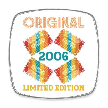 Original 20e Anniversaire 20 ans 2006 Cadeau Tee - Magnet carré - blanc - Devant