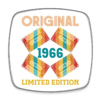 Ursprüngliches 60. Geburtstags-Tee 60 Jahre 1966 Geschenk-Tee - Viereckiger Kühlschrankmagnet - Weiß - Vorne