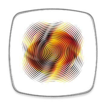 Circular Swirl Color Spiral - Square fridge magnet - white - Front
