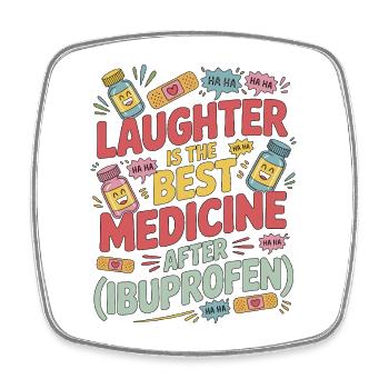 Pediatric Nurse Laughter Is The Best Child Care - Square fridge magnet - white - Front