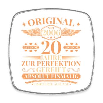 20. Geburtstag Lebende Legende seit 2006 - Viereckiger Kühlschrankmagnet - Weiß - Vorne