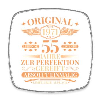 55. Geburtstag Lebende Legende seit 1971 - Viereckiger Kühlschrankmagnet - Weiß - Vorne