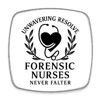Forensic Nurse Practitioner Never Falter Coroner - Viereckiger Kühlschrankmagnet - Weiß - Vorne