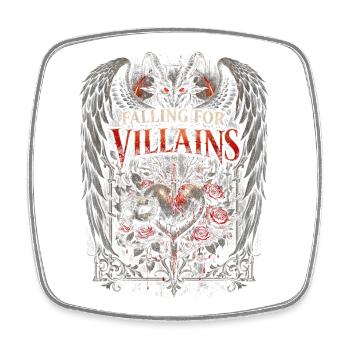 Dark Romance Booktok In Love With The Villain - Viereckiger Kühlschrankmagnet - Weiß - Vorne