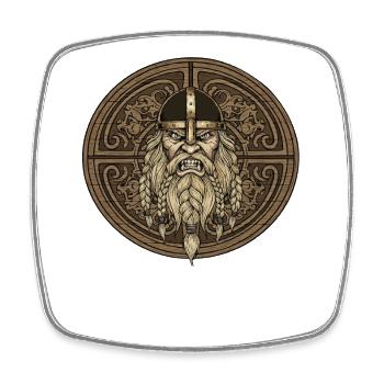 Viking Viking Legend Sailor Odin Raven Fighter - Square fridge magnet - white - Front