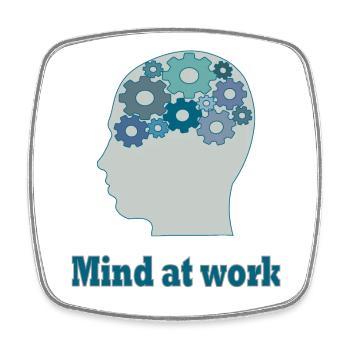 The Mind at Work - Creative Minds Edition - Square fridge magnet - white - Front