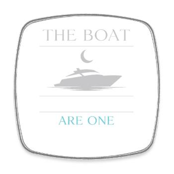 Navigation de nuit avec - Magnet carré - blanc - Devant