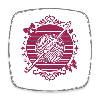 Drôles de laine à crochet Nautihoe Nautihoe - Magnet carré - blanc - Devant