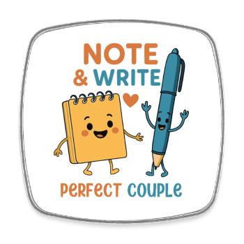 Note & Write Perfect Couple - Square fridge magnet - white - Front