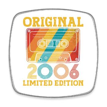 20th Anniversary 20 Years 2006 Birthday Gift - Square fridge magnet - white - Front