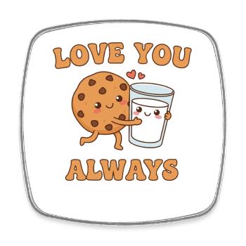 Je t’aime toujours – Sweet Cookie & Milk Design - Magnet carré - blanc - Devant