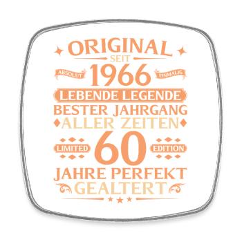 60th Birthday Absolutely Unique 1966 Vintage - Square fridge magnet - white - Front