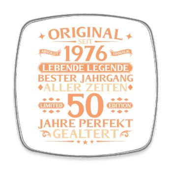 50e anniversaire Millésime 1976 absolument unique - Magnet carré - blanc - Devant