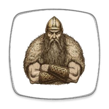 Wikinger Viking Legende Seemann Odin Rabe Kämpfer - Viereckiger Kühlschrankmagnet - Weiß - Vorne