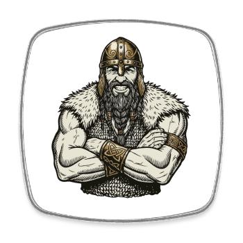 Viking Viking Legend Sailor Odin Raven Fighter - Square fridge magnet - white - Front