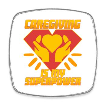 Nurse, geriatric care - Square fridge magnet - white - Front