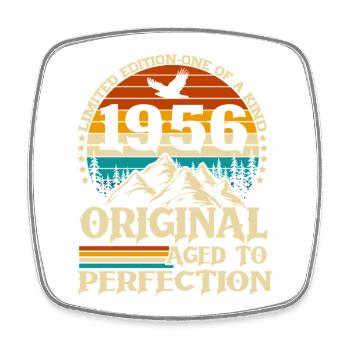 Cadeau d’anniversaire rétro vintage original de 1956 - Magnet carré - blanc - Devant