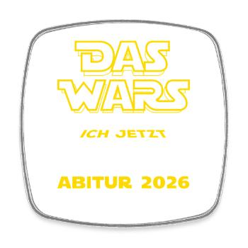 Das Wars | Abi 2026 - Abitur - Klug ich jetzt bin - Viereckiger Kühlschrankmagnet - Weiß - Vorne