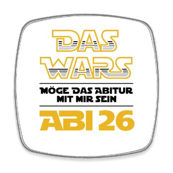 Das Wars | Abi 2026 - Abitur - Geschenk - Viereckiger Kühlschrankmagnet - Weiß - Vorne