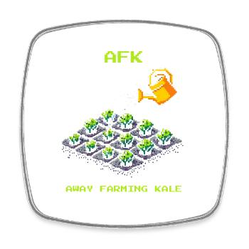 AFK beim Grünkohl | Gemüseanbau & Garten - Viereckiger Kühlschrankmagnet - Weiß - Vorne