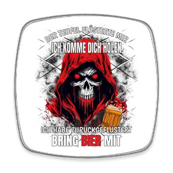 Le diable me murmura... - Magnet carré - blanc - Devant