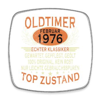 50th anniversary, 50 years, February 1976 Vinta - Square fridge magnet - white - Front