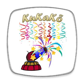 KuKaKö - Carnival Carnival Shrove Monday Köthen - Square fridge magnet - white - Front